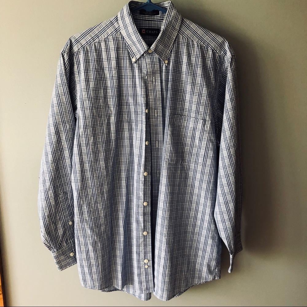 Chaps checkered button down shirt